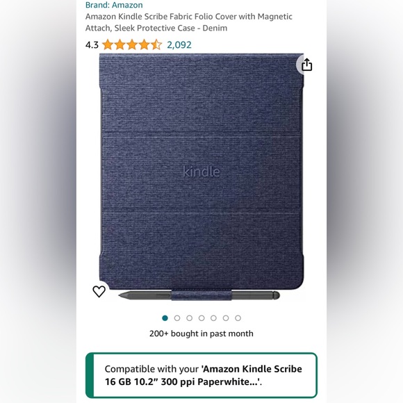 Kindle Scribe (like new) Bundle with folio cover and adapter plug - Picture 8 of 13